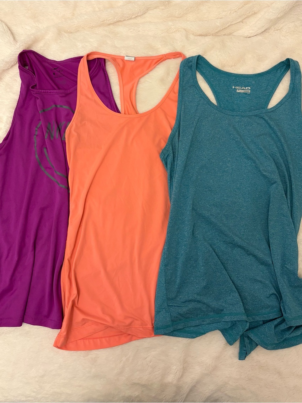 Nike Women's Tank Tops Pack - Teal, Coral, Purple